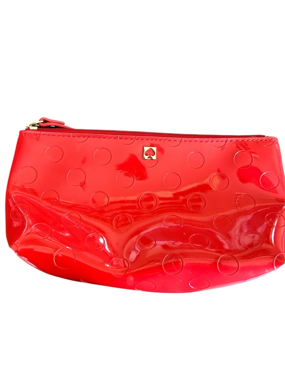 Kate Spade Camellia street little Shiloh cosmetic bag chilli red polka dot